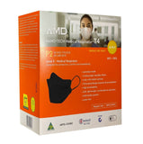 AMD MASKS NANO-TECH P2 / N95 Respirator Earloop Black - Pack of 50