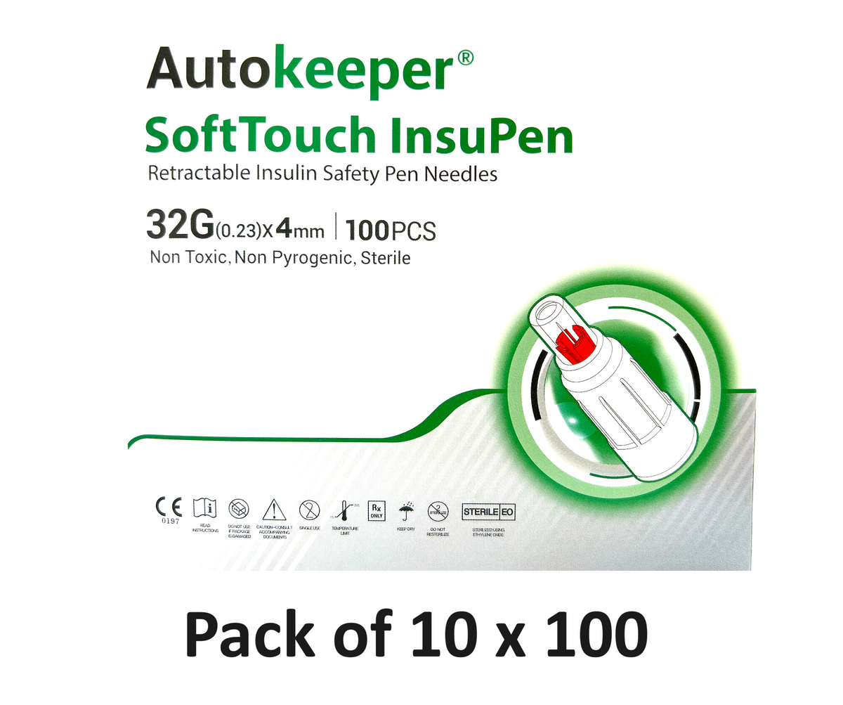 SMEE SoftTouch InsuPen Retractable Insulin Safety Pen Needles 4MM 32G ...